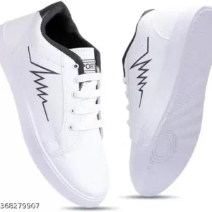 Sports Running, Walking & Gym with Casual Lace-Up Shoes for Men's & Boy's (White)