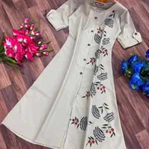Fashionable Cotton Slub Dijital Print Anarkali Kurti For Women