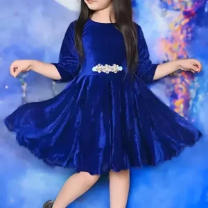 Tinkle Fancy Flowsome Girls Velvet Party Dress